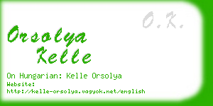 orsolya kelle business card